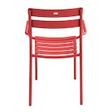 thumbnail of Terrassensessel aus dunkelrotem Aluminium