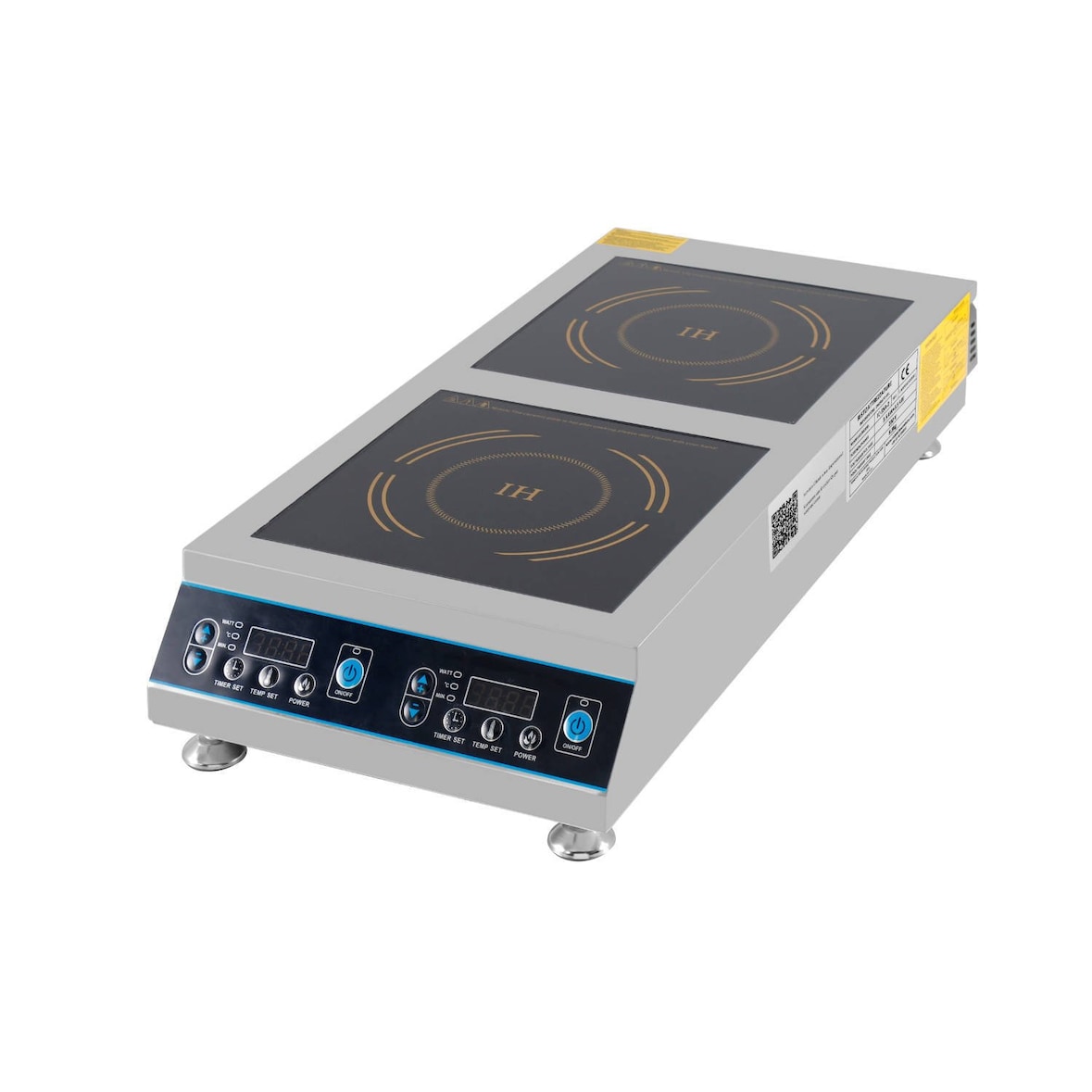 Piastra ad induzione doppia 35x77x14,5h cm 7 Kw