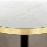 thumbnail of Restootab - Mesa estilo bistró Ø70cm mármol paros cantos latón