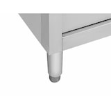 thumbnail of METRO Professional Mesa-Armario de trabajo con soporte GSCB1120B, para restauración, acero inoxidable, 120 x 70 x 95 cm, con puerta corredera, plata