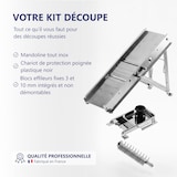 thumbnail of Louis tellier -  Mandoline inox professionnelle avec chariot -  3 & 10 mm -  20638CHB