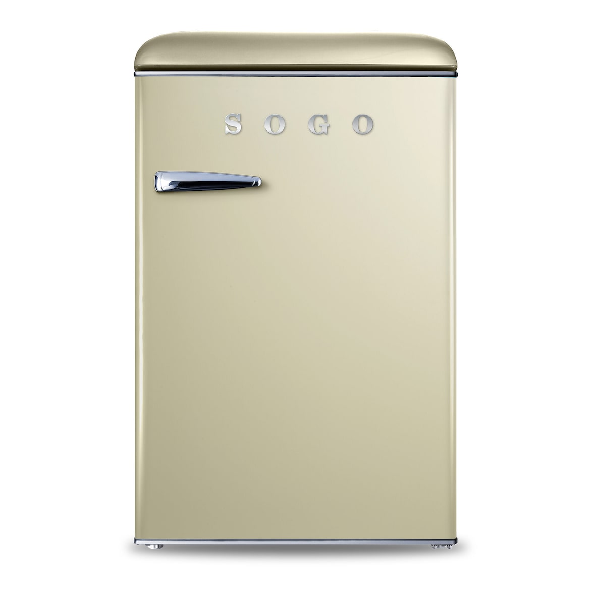 Sogo Mini Nevera + Congelador con Capacidad de Congelación 2kg / 24h Retro Beige 110L