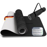 thumbnail of Yogamatte rutschfest MADY [Mit Tragegurt] 6 mm Dicke | Yoga Matte Fitnessmatte Trainingsmatte TPE Gymnastikmatte für Sport , Schwarz