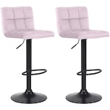 thumbnail of 2er Set Barhocker Feni Samt rosa