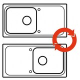 thumbnail of Granitspüle mit Abtropffläche Reversibel | vidaXL : Farbe - Schwarz