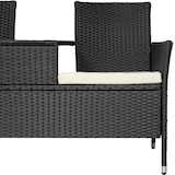 thumbnail of tectake Wicker tuinbank met tafel - zwart/beige - 404557