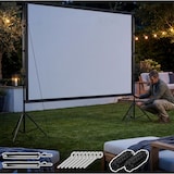 thumbnail of HD Beamer Projectiescherm 120 inch Staand 275 cm 16:9 HD 4K/8K projectiedoek met statief - dubbelzijdig doek met inklapbare statieven - WK voetbal