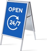 thumbnail of Showdown Kundenstopper - DIN A1 - Komplett-Set - Open 24/7 Englisch - Blau/Schwarz