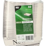 thumbnail of 12 lots de 50 Barquettes frites en carton fibres vierges 3,5 cm x 7 cm x 12 cm blanc "Newsprint"