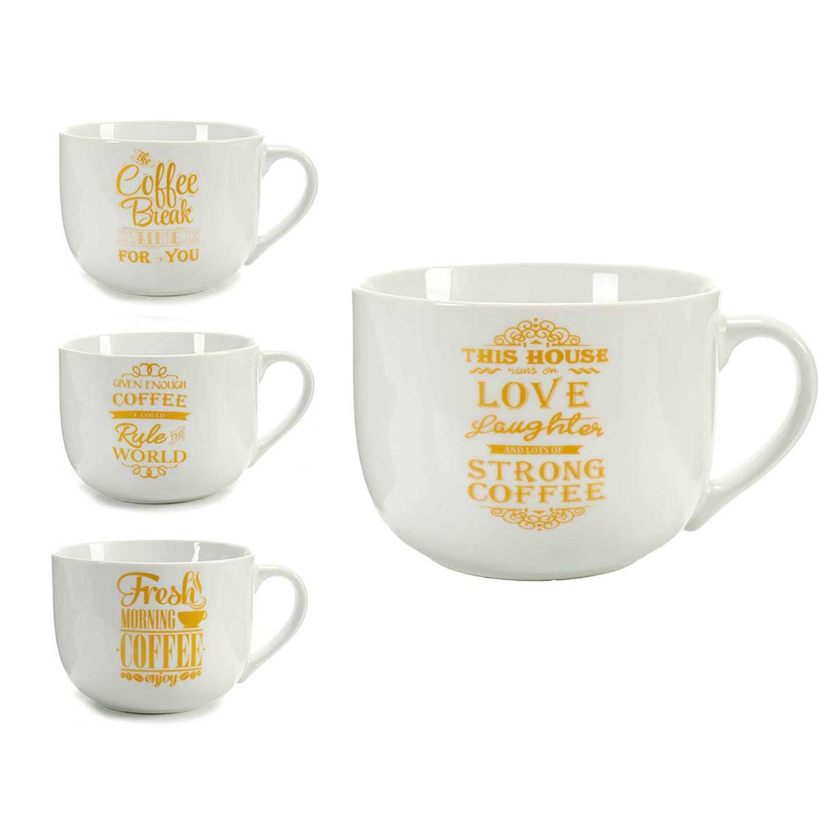 San Ignacio VESSIA - Tigela de Café de Porcelana 500ml Amarela