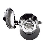 thumbnail of JATA Cafeteira italiana de alumínio de 6 chávenas CFI6. Adequada para todos os fogões, incluindo os de indução. Pega sólida