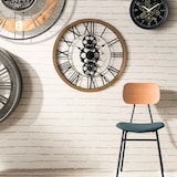 thumbnail of Atmosphera - Relógio mecânico decorativo de Ø70cm em metal e madeira na cor preta.