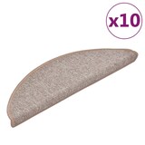 thumbnail of vidaXL Stufenmatten 10 Stk. 56x17x3 cm Hellbraun Halbrund
