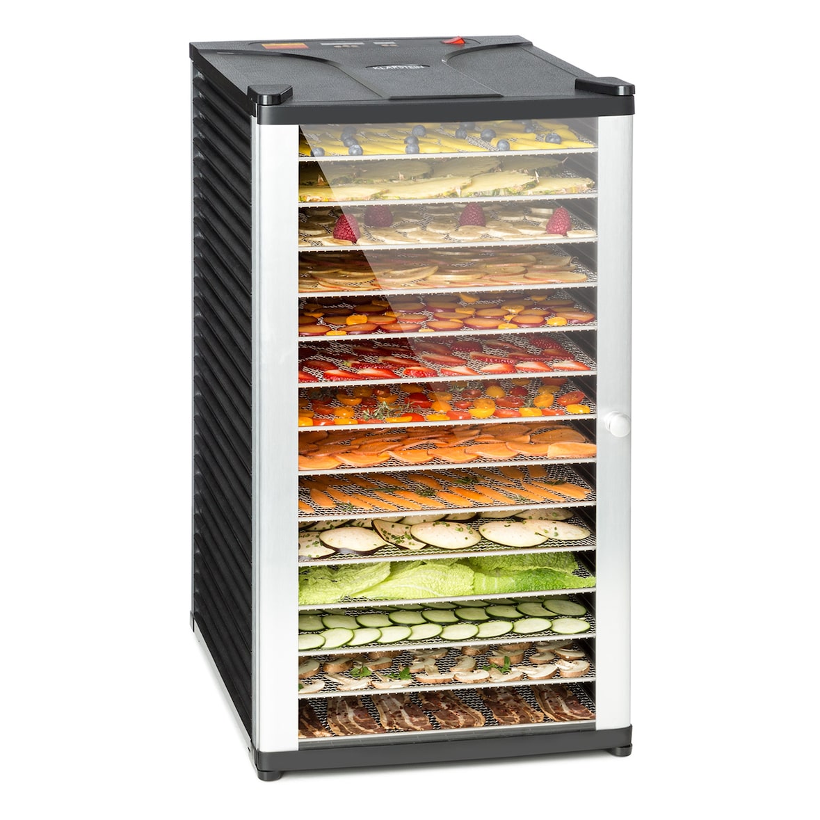 Fruit Jerky 6 Basic Dörrautomat Dehydrator Trockner 630W 6 Etagen Schwarz