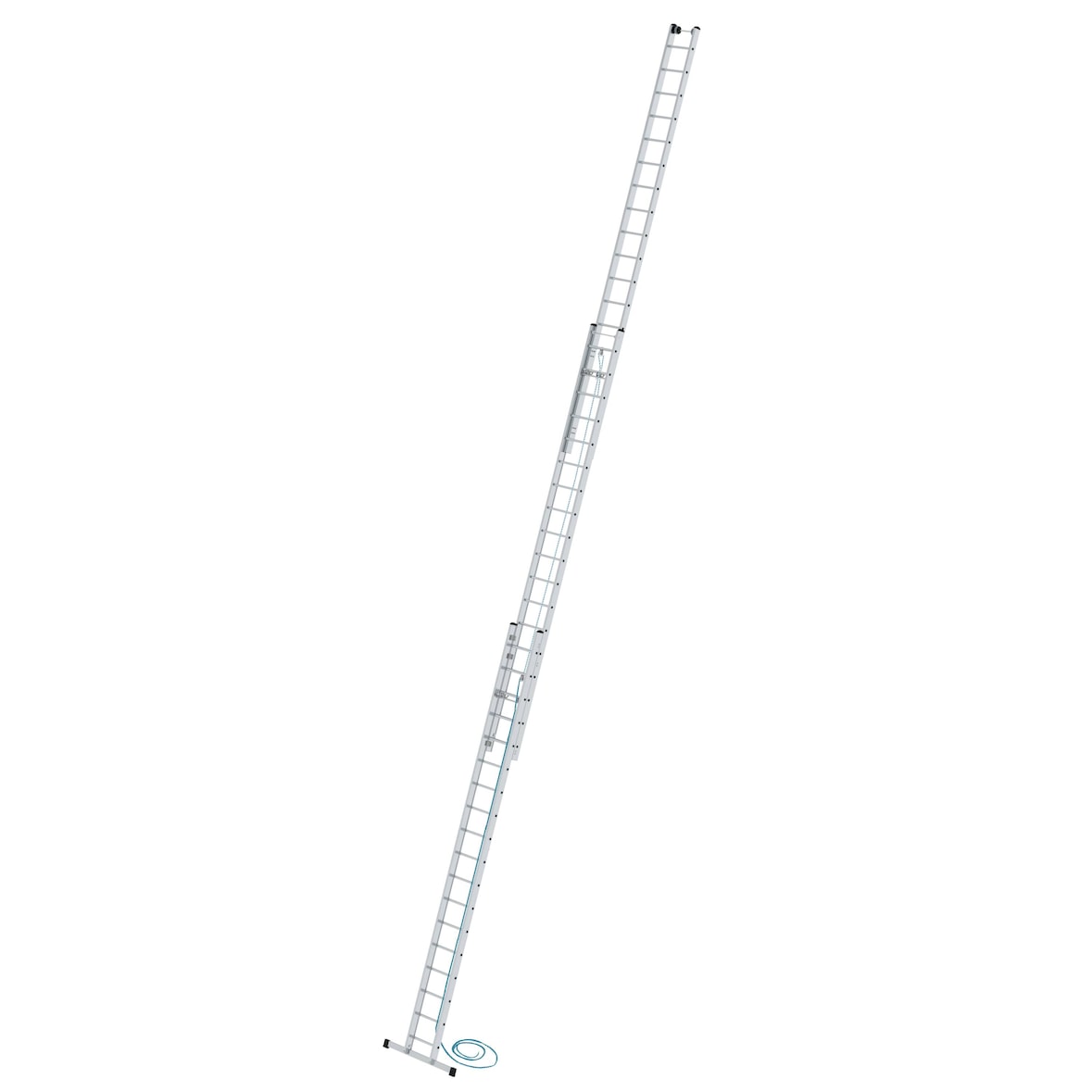 PROREGAL Sprossen-Seilzugleiter 3-teilig mit Standard-Traverse 3x18 Sprossen