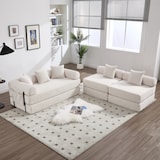 thumbnail of Modulares Familiensofa 270x180x90 Beige mit Stauraum, Flexibel Umwandelbar zum Schlafsofa, Modernes Design für Ihr Zuhause