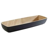 thumbnail of APS 84565 Saladier melamine GN 2/4 noir et aspect bois Frida 53 x 16,2 cm, H 7,5 cm