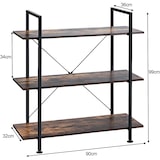 thumbnail of estante COSTWAY de 3 níveis, estante de madeira independente para apresentação, prateleira de pé, prateleira de escritório