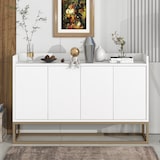 thumbnail of Merax Modernes Sideboard im minimalistischen Stil 4-türiger griffloser Buffetschrank für Esszimmer, Wohnzimmer, Küche weiß