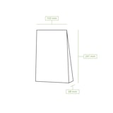 thumbnail of greenbox - Blockbeutel m. Fenster L, 15,5 x 7 x  24,2 cm, PLA-Folie, braun, Clipband, Kraftpapier, 400 St.