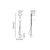 thumbnail of faro barcelona matilda lámpara de pie de metal bordeaux. Ancho: 16,6 cm. Profundidad: 19,6 cm. Altura: 132 cm.