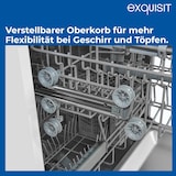 thumbnail of Exquisit START Geschirrspüler 60 cm, 13 Maßgedecke, Unterbaufähig, Startzeitvorwahl, Restlaufanzeige, 7 Spülprogramme, GSP9313-030E weiss