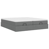 thumbnail of vidaXL Ottoman-Bett mit Matratzen Dunkelgrau 200x200 cm Stoff
