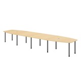 thumbnail of Hammerbacher-Konferenztisch 520cm/10 Rundrohrfüße Ahorn-VKT52C/3/G