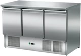 thumbnail of Gastro Mini-Kühltisch Saladette Kühltisch Edelstahl 1365x700x870mm 260 Liter 3 Türen