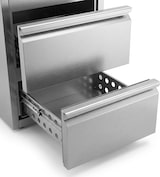 thumbnail of Romux® Saladette und Pizzatisch 1 Tür und 2 Schubladen 90x70 cm 220 Liter Fassungsvermögen für Behälter | Kühltisch von Pizzen und Salaten