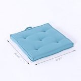 thumbnail of Pack 2 cojines para sillas de jardín color turquesa, Tamaño 42x42x5 cm, Repelente al agua,