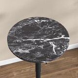 thumbnail of Bartisch höhenverstellbar Schwarz 60x60x94 cm runder Bistrotisch in Marmoroptik mit Gaslift, melaminbeschichtete Tischplatte und Stahlsockel