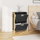 thumbnail of vidaXL Schuhschrank Schwarz 57,5x33x80 cm Holzwerkstoff
