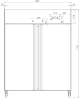thumbnail of GastroHero Kühlschrank GNH1410TNM | 1350 Liter | GN 2/1 | Edelstahl | Energiesparend | LED Innenbeleuchtung | für Gastronomie und Großküche