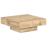 thumbnail of Table basse 80x80x28 cm Bois de manguier massif Modèle Apex Panorama Stella