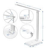 thumbnail of MONZANA® Schreibtischlampe Weiß USB Ladeanschluss Dimmbar Touch Tischlampe Bürolampe Nachttischlampe Leselampe