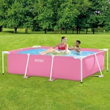 thumbnail of Piscina desmontable rectangular rosa 1.662 L Small Frame INTEX
