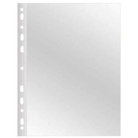 Buste a perforazione universale Q-Connect 22x30 cm alto spessore finitura liscia conf. 50 pezzi - KF11187