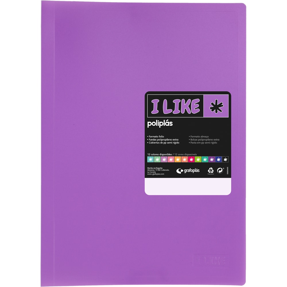 Pasta com 50 capas Poliplás “LIKE” Lavanda