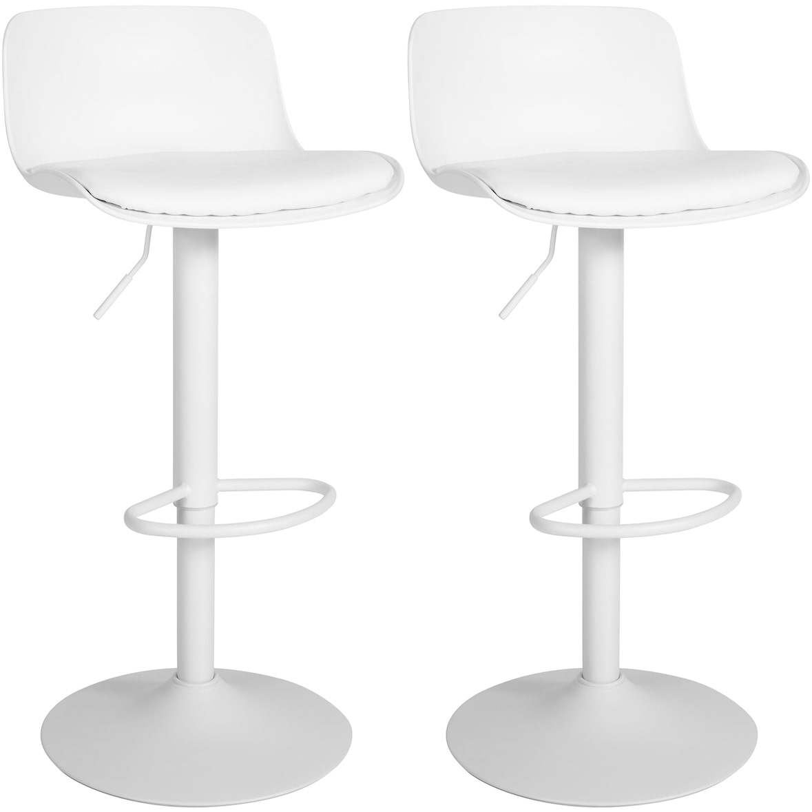 Set van 2 barkrukken Almada kunstleer wit