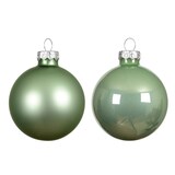 thumbnail of 10 Weihnachtskugeln Glas 6cm matt & glänzend Christbaumkugeln Weihnachtsbaumkugeln Christbaumschmuck Weihnachtsbaumschmuck Deko Matchagrün