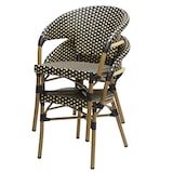 thumbnail of METRO PROFESSIONAL Fauteuil de terrasse FLORE, aluminium/plastique, aspect bambou, empliable, marron/noir