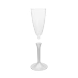 thumbnail of MONOUSO - Mehrweg Sektglas aus PS Fuß Weiß 120ml 2-teilig (200 Stück)