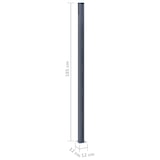 thumbnail of Postes de valla 3 unidades aluminio gris oscuro 185 cm