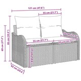 thumbnail of vidaXL Garten-Sofa-Set 4 pcs Grau 176 x 117 x 85 cm Poly Rattan