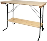 thumbnail of Décoshop26 - Hoher Gartentisch aus massivem Kiefernholz mit Ablage und Metallgestell 110 x 125 x 70 cm 04_0008514