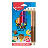 thumbnail of MAPED Color'Peps - Caja de 12 Lápices de Colores. Incluye 3 Lápices Duo Color Piel