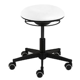 thumbnail of Mayer Sitzmöbel, Drehhocker mit 3D-Sitzelement 1353, Weiß, Kunstleder, 1353_03_30582