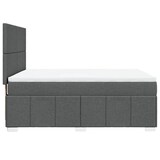 thumbnail of vidaXL Boxspringbett mit Matratze Dunkelgrau 160x200 cm Stoff