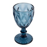 thumbnail of San Ignacio - Juego de Vajilla de 12pcs Blanca con Borde Azul con Juego de 4 Copas de cristal de 250ml Azul